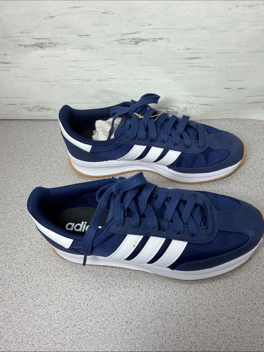 adidas Men's Navy and White Athletic Sneakers